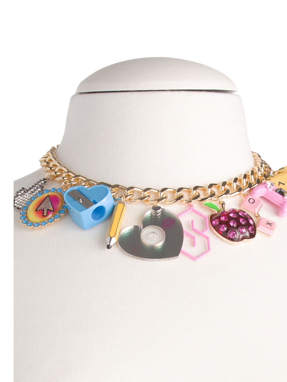 Betsey Johnson School Supplies Charm Necklace